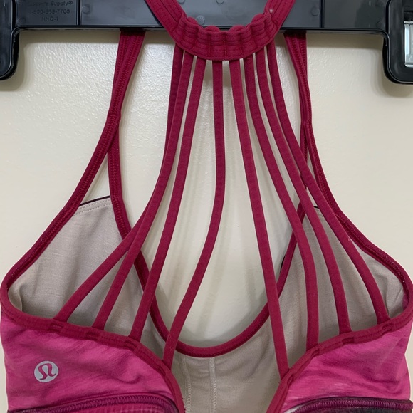 Pink Lululemon sports bra, size 4 - Picture 4 of 6